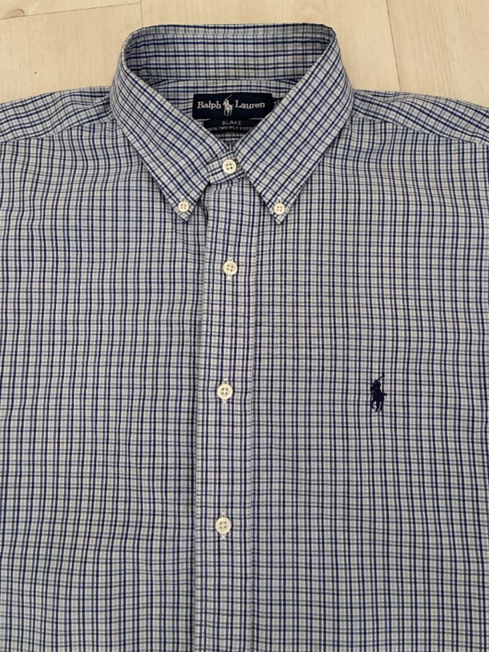Vintage Ralph Lauren "Blake" Plaid Short-Sleeve Button Down Shirt Size Large